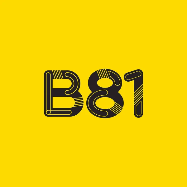 Harf ve sayı logosu B81 — Stok Vektör