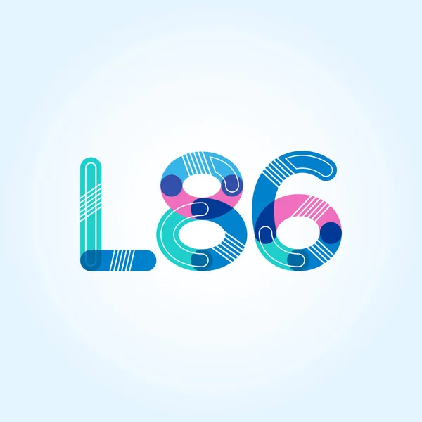 โลโก้ตัวอักษรและหมายเลข L86 — ภาพเวกเตอร์สต็อก