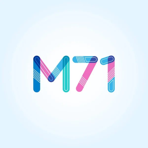 Lettera e numero logo M71 — Vettoriale Stock