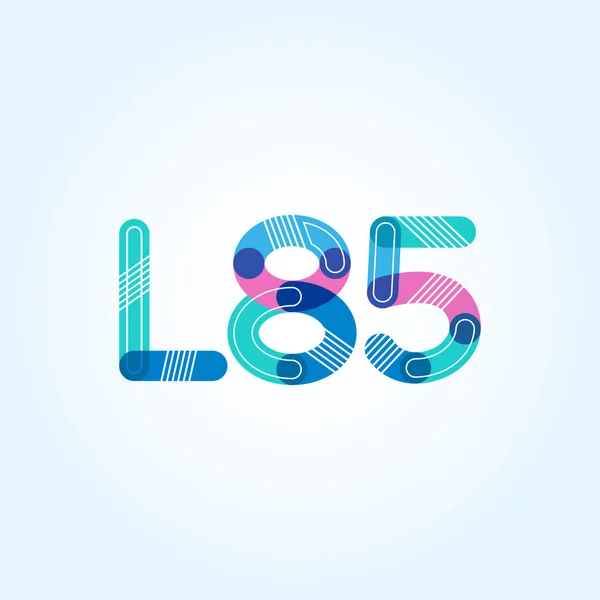 문자와 숫자 로고 L85 — 스톡 벡터