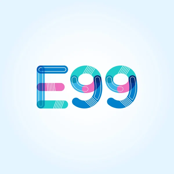 Harf ve sayı logosu E99 — Stok Vektör