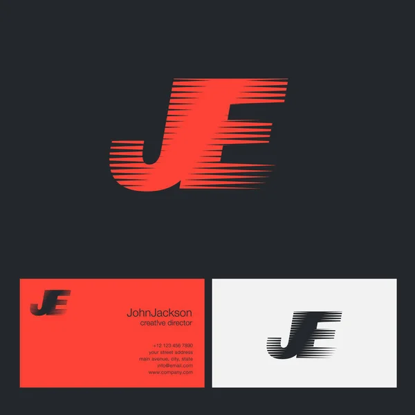 JE Letters yrityksen logo — vektorikuva