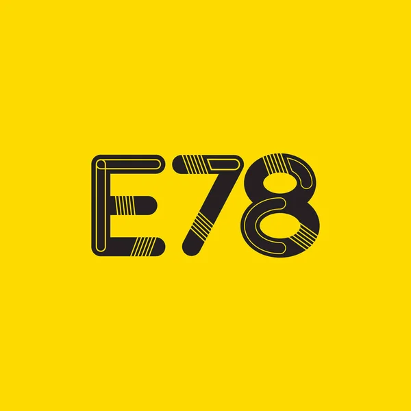 Буква и логотип E78 — стоковый вектор