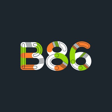 Harf ve sayı logosu B86
