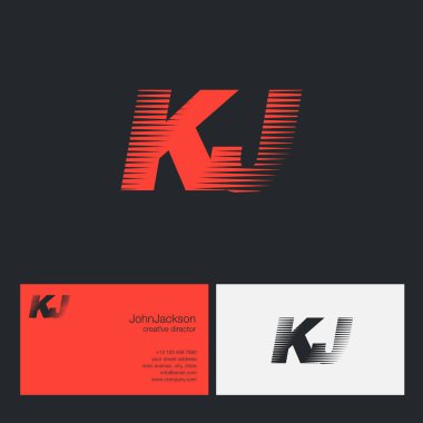 KJ harfler şirket logosu 