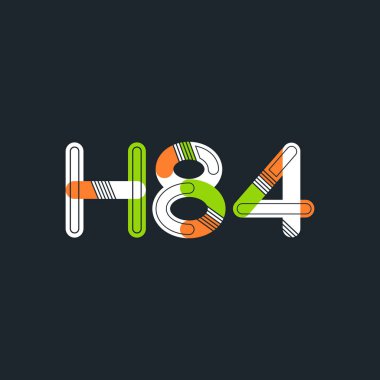Harf ve sayı logosu H84