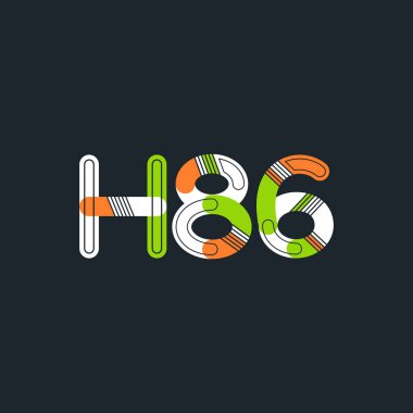 Harf ve sayı logosu H86