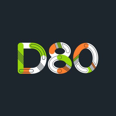 Harf ve sayı logosu D80