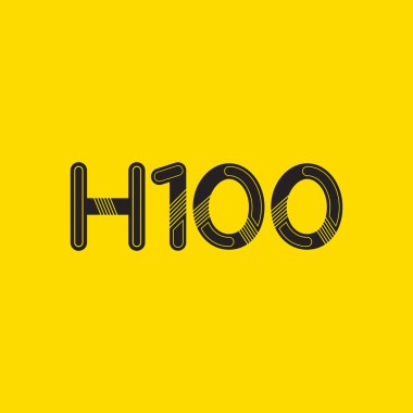 Harf ve sayı logosu H100