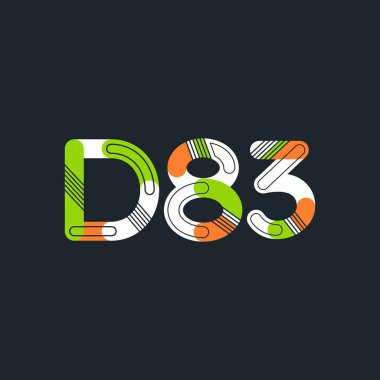 Harf ve sayı logosu D83