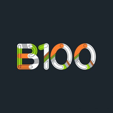 Harf ve sayı logosu B100