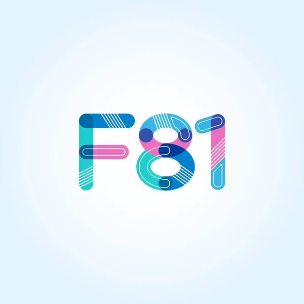 Logotipo de letra y número F81 — Vector de stock