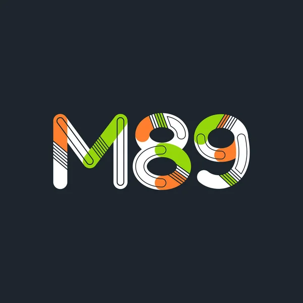 Logo letra y dígito M89 — Vector de stock