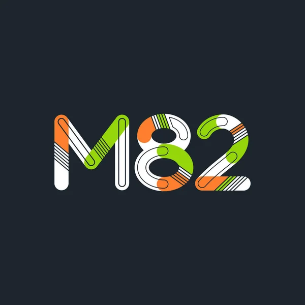 Logo letra y dígito M82 — Vector de stock