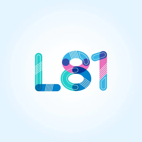 Letter and number logo L81 — Stock Vector