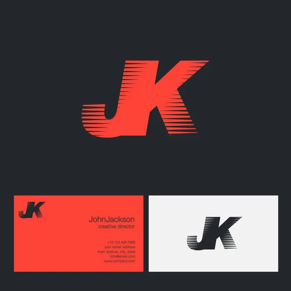 Jk Letters Company Logo — Stock Vector