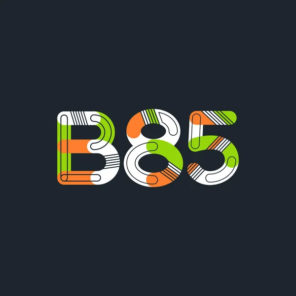 Logotipo da letra e do número B85 — Vetor de Stock