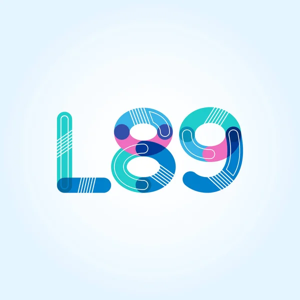 Letter and number logo L89 — Stock Vector