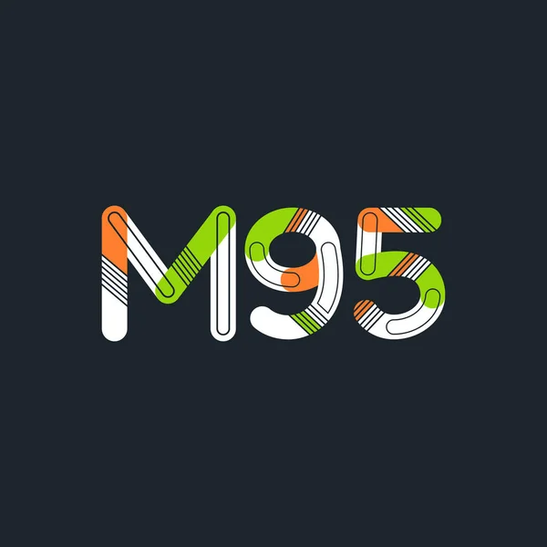 Logo letra y dígito M95 — Vector de stock