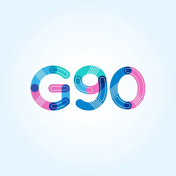 Logotipo de letra e dígito G90 —  Vetores de Stock