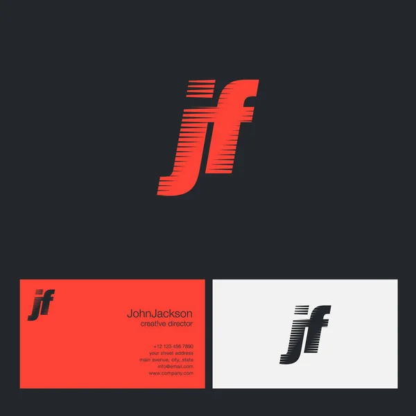Jf 文字会社のロゴ — ストックベクタ