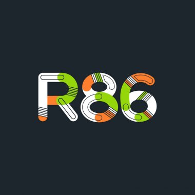 Harf ve sayı logosu R86