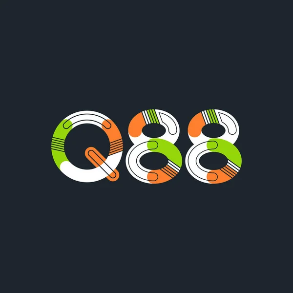 Litery i liczby logo Q88 — Wektor stockowy