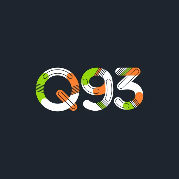 字母和数字标识 Q93 — 图库矢量图片