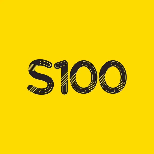 Γράμματος και αριθμού λογότυπο S100 — Διανυσματικό Αρχείο