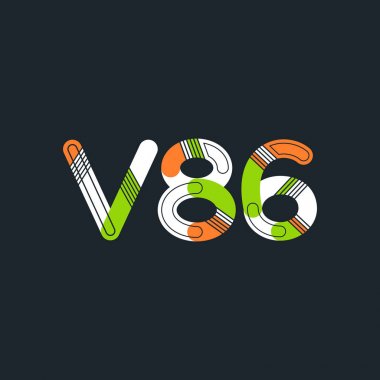 Harf ve sayı logosu V86