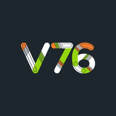 Harf ve sayı logosu V76