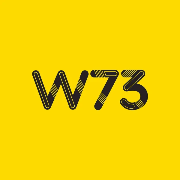 共同の手紙およびディジット W73 — ストックベクタ