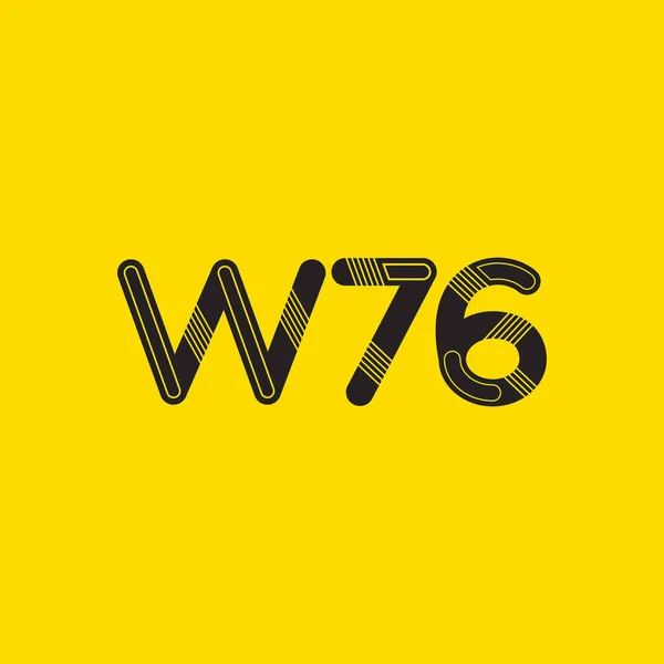 共同の手紙およびディジット W76 — ストックベクタ