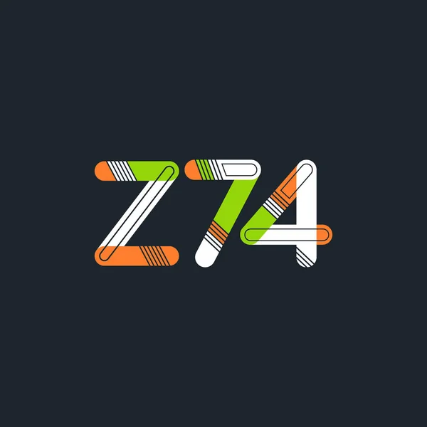 文字と数字の会社のロゴ — ストックベクタ