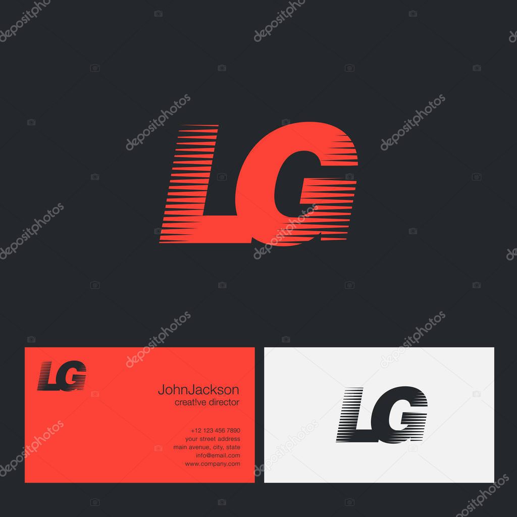 Speed letter Lg vector illustration