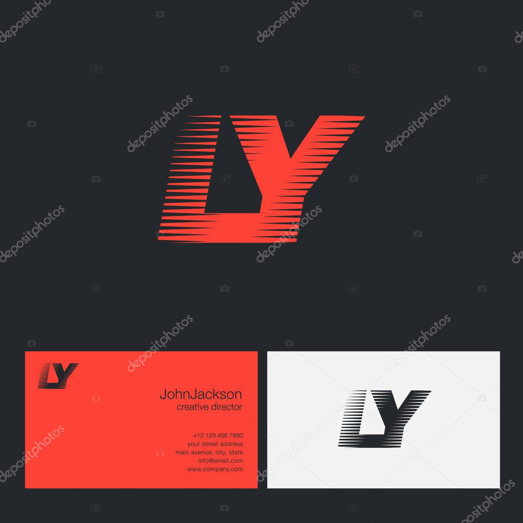 Speed letter Ly vector illustration