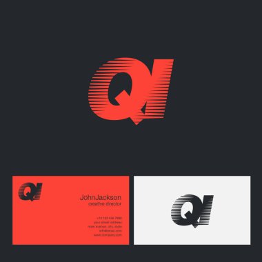 Qi harfler şirket logosu 