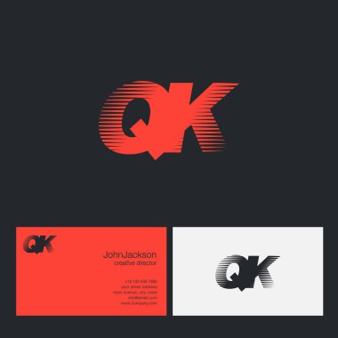 QK harfler şirket logosu 