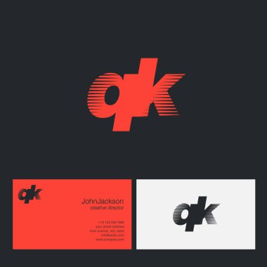 QK harfler şirket logosu 