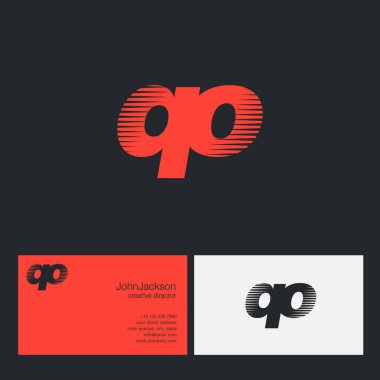 Qo harfler şirket logosu 