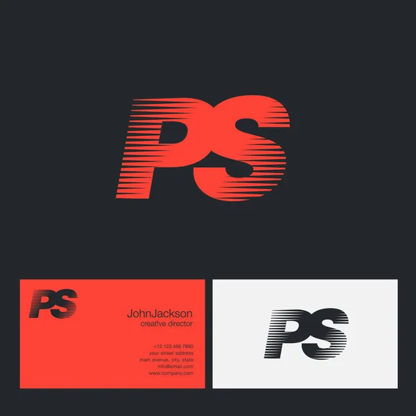 Speed Letter ps — Stockvektor