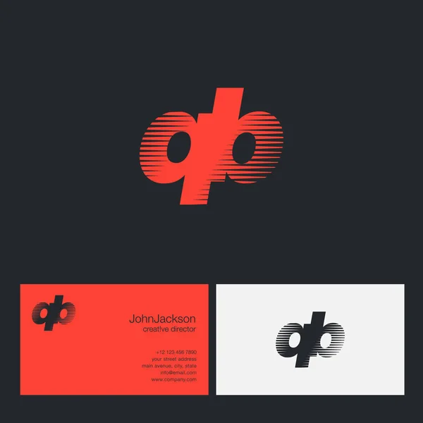 Lettres QB Logo de l'entreprise — Image vectorielle