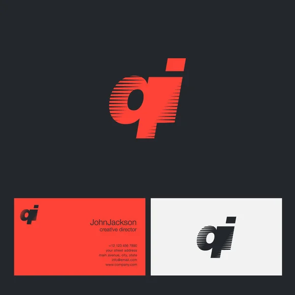 QI Letters Logo de l'entreprise — Image vectorielle