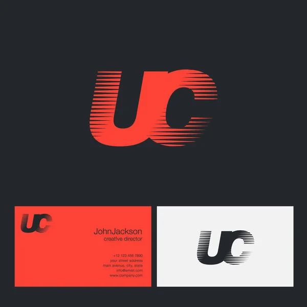 Lettres communes logo Uc — Image vectorielle