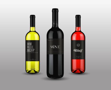 Şarap şişeleri tasarım