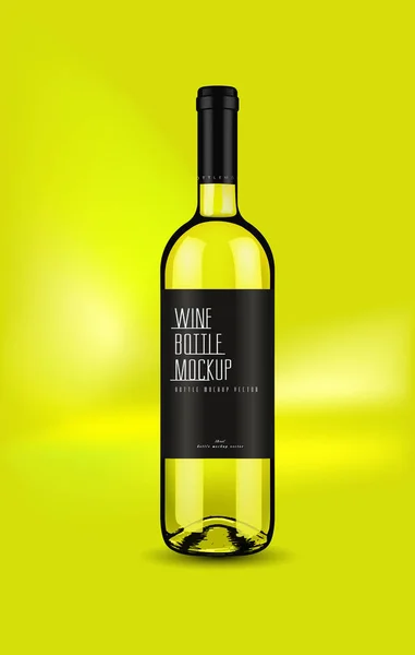 Diseño de botella de vino — Vector de stock