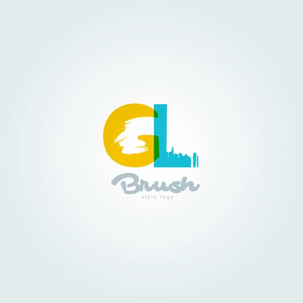Gezamenlijke brieven logo Gl — Stockvector