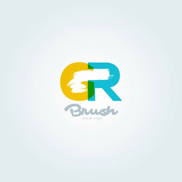 Gezamenlijke brieven logo Gr — Stockvector
