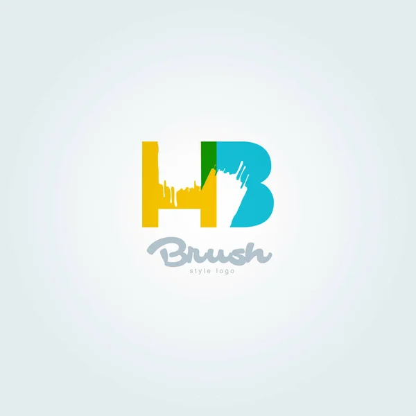 Gezamenlijke brieven logo Hb — Stockvector
