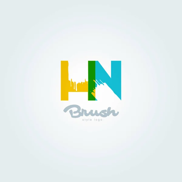 Gezamenlijke brieven logo Hn — Stockvector
